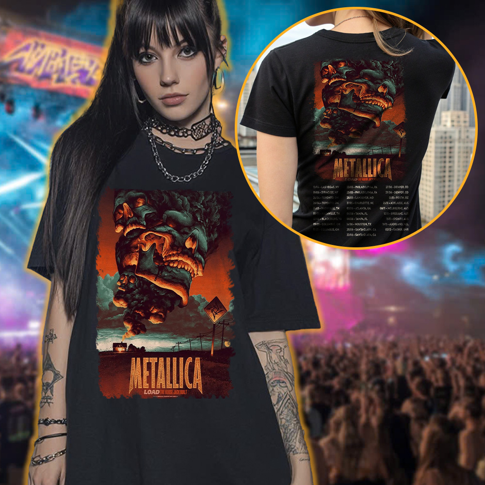metallica load era the house jack built artwork by max loeffler 2025 load series home t shirt 3