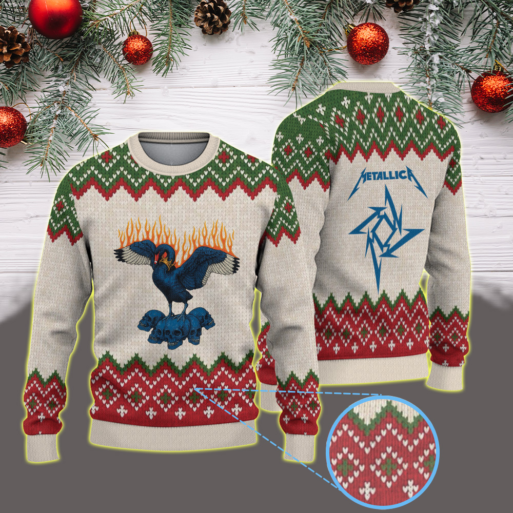 metallica m72 world tour 2025 november 1 2025 perth australia optus stadium the black swan vintage ugly christmas sweater 1