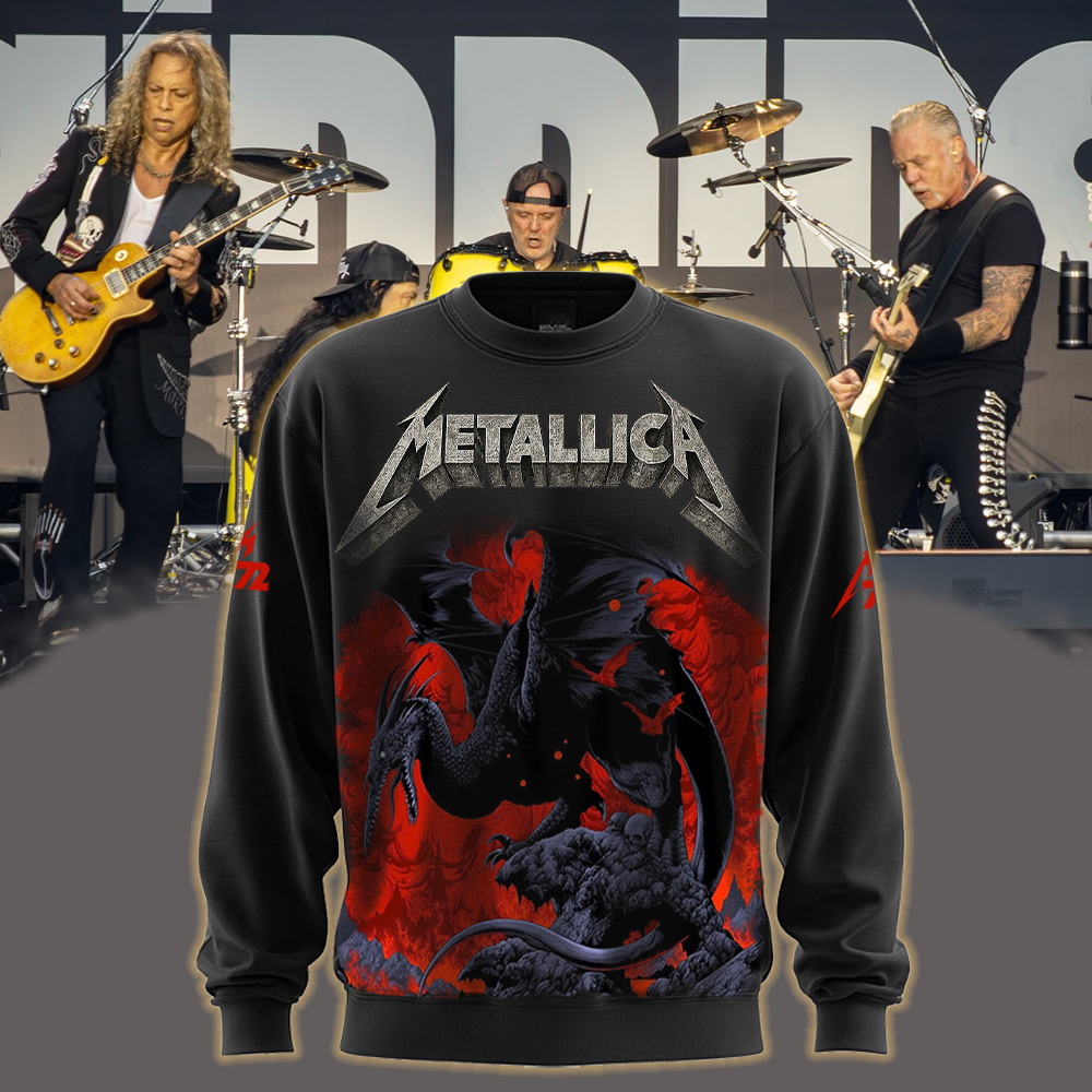 metallica m72 world tour 2025 november 5 2025 adelaide australia adelaide oval pterosaur design sweater 1
