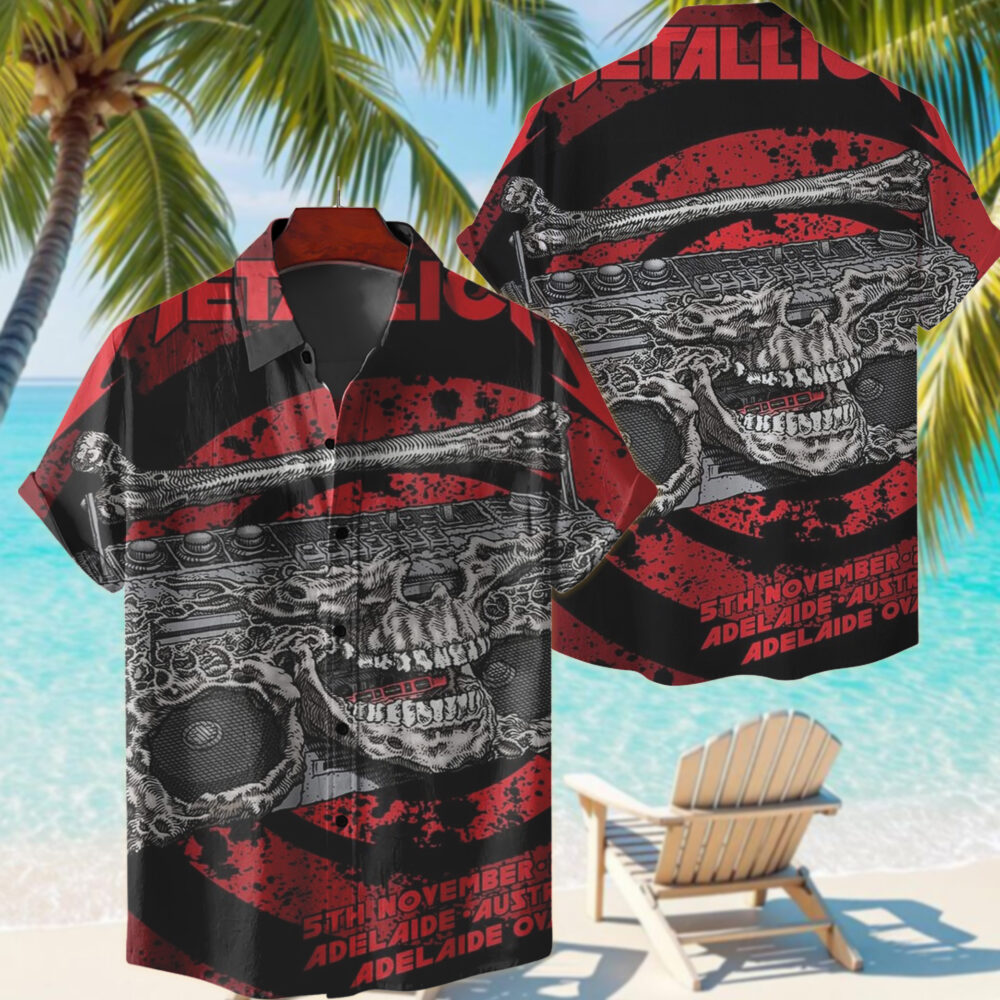metallica m72 world tour 2025 november 5 2025 adelaide australia adelaide oval skeleton radio boombox from hell hawaiian shirt 1