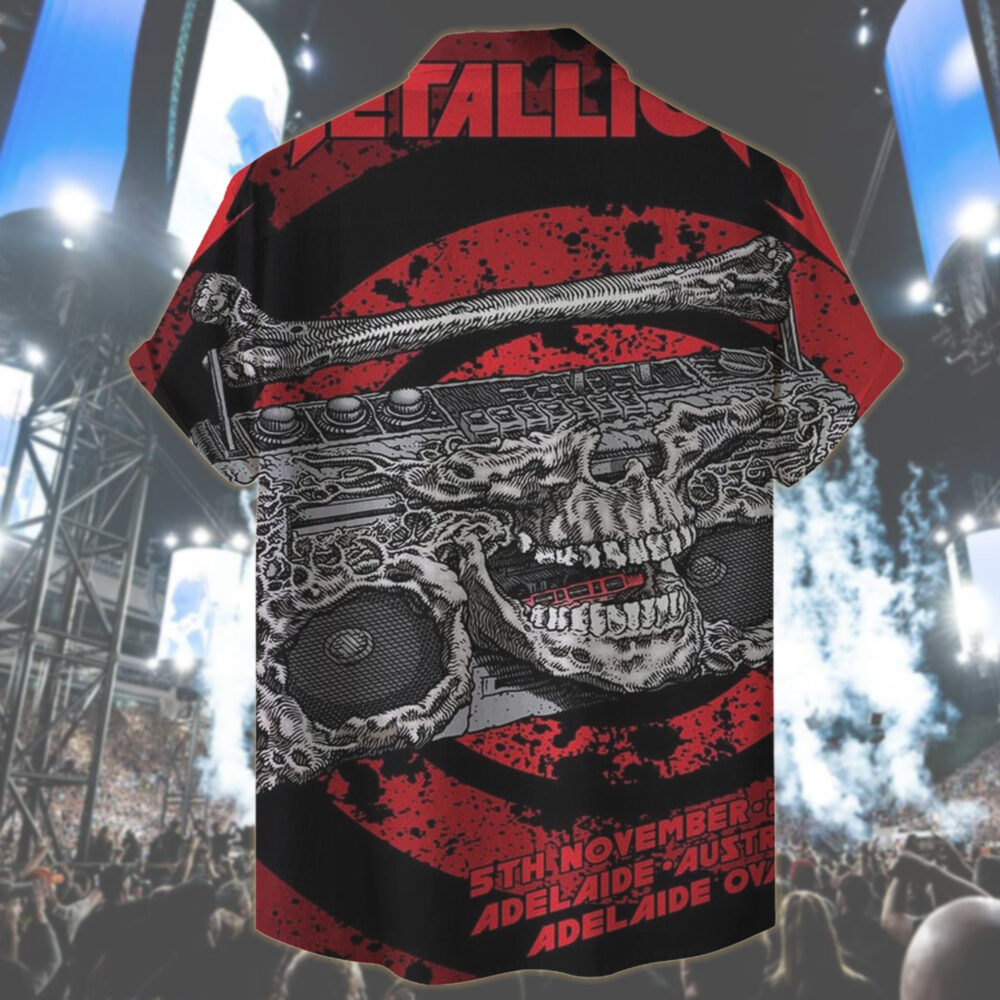 metallica m72 world tour 2025 november 5 2025 adelaide australia adelaide oval skeleton radio boombox from hell hawaiian shirt