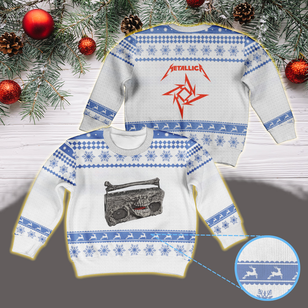 metallica m72 world tour 2025 november 5 2025 adelaide australia adelaide oval skeleton radio boombox from hell vintage ugly christmas sweater