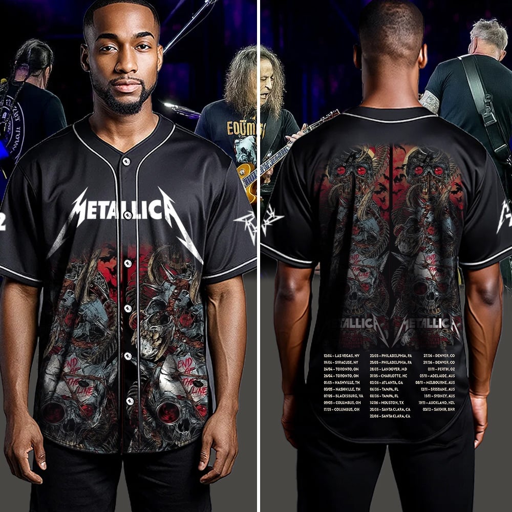 metallica melbourne australia marvel stadium baseball jersey november 8 2025 m72 world tour 2025 4