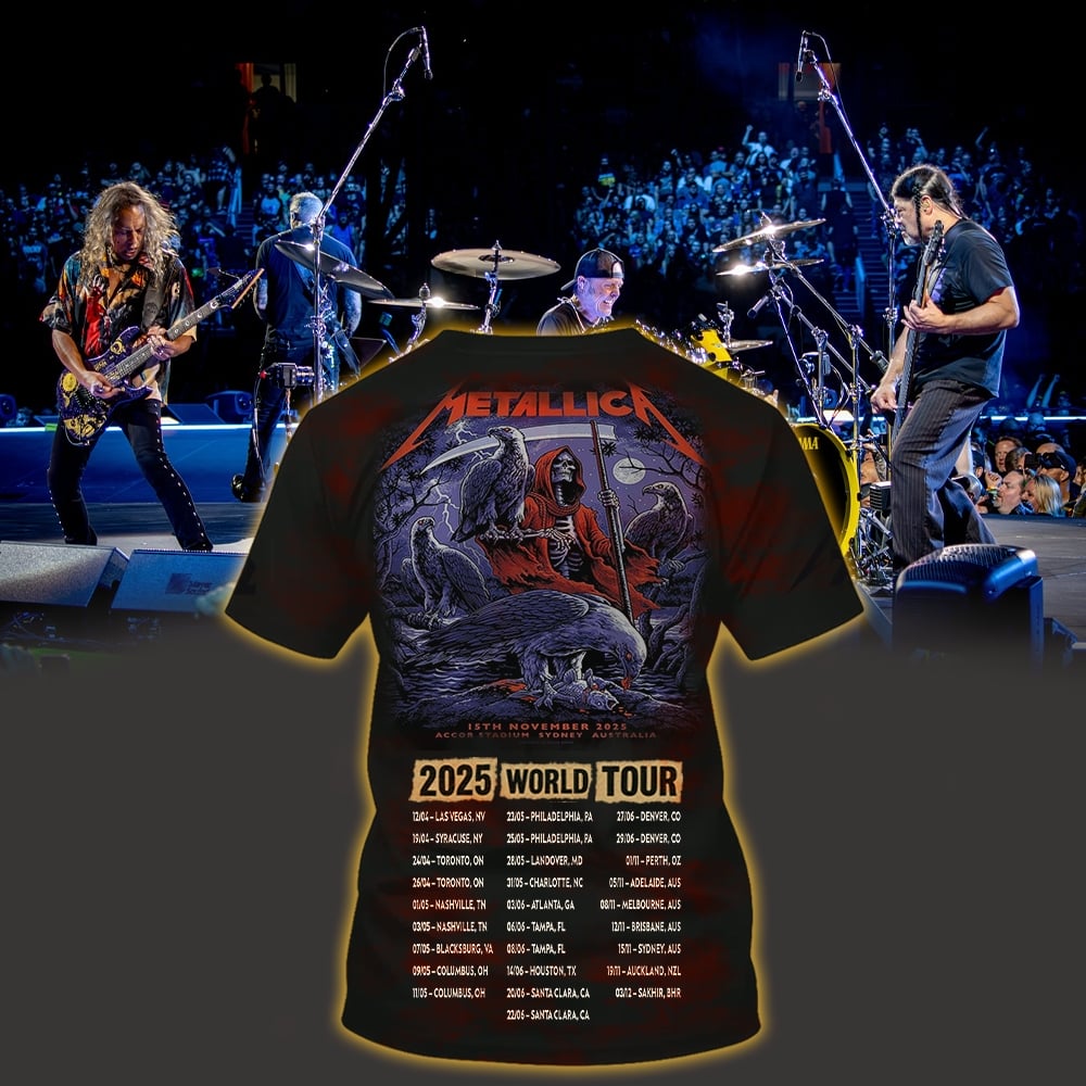 metallica sydney australia accor stadium all over print sweater november 15 2025 elia sabet art m72 world tour 2025 2