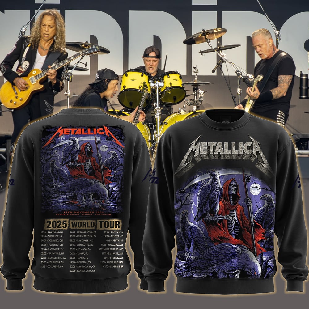 metallica sydney australia accor stadium all over print sweater november 15 2025 elia sabet art m72 world tour 2025