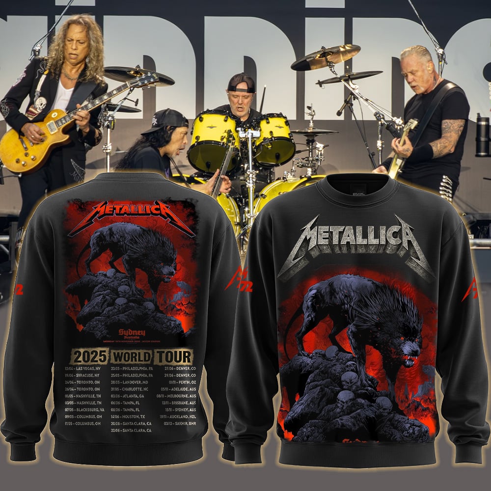 metallica sydney australia accor stadium all over print sweater november 15 2025 ken taylor art m72 world tour 2025