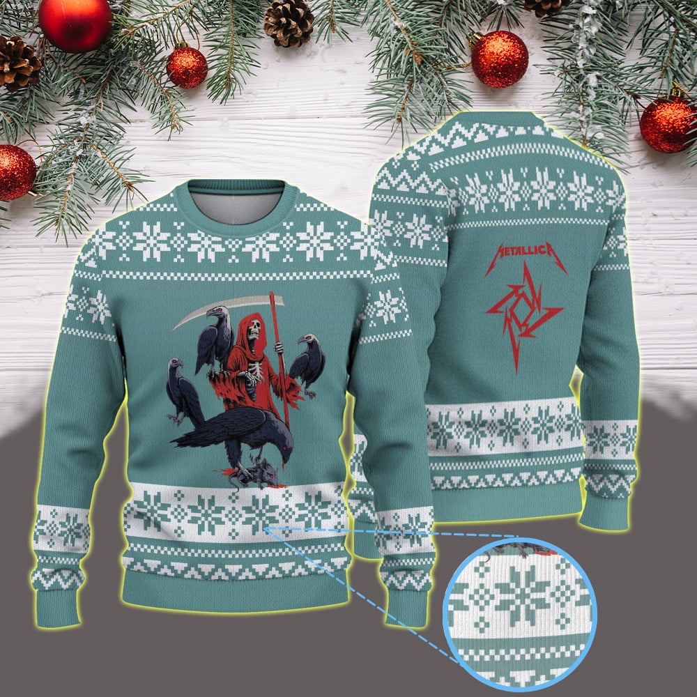 Metallica Sydney Australia Accor Stadium Ugly Christmas Sweater November 15 2025 Elia Sabet Art M72 World Tour 2025