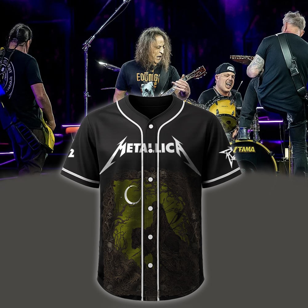 metallica the outlaw torn load album baseball jersey november 25 2025 richey beckett limited edition m72 world tour 2025 1