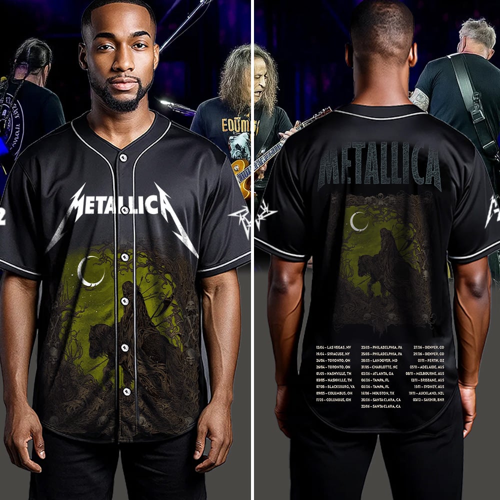 metallica the outlaw torn load album baseball jersey november 25 2025 richey beckett limited edition m72 world tour 2025 4