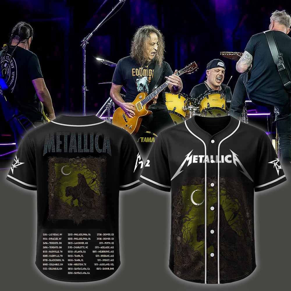 metallica the outlaw torn load album baseball jersey november 25 2025 richey beckett limited edition m72 world tour 2025