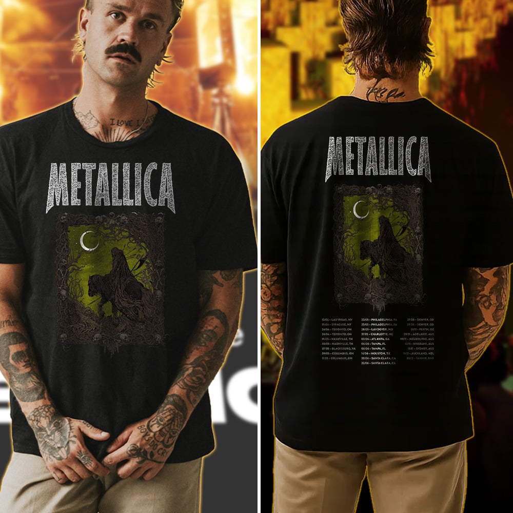 metallica the outlaw torn load album t shirt november 25 2025 richey beckett limited edition m72 world tour 2025 4
