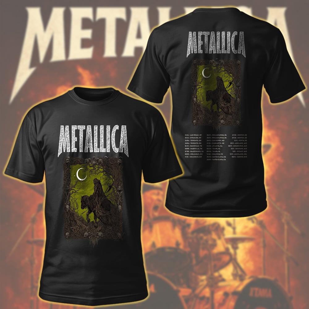 metallica the outlaw torn load album t shirt november 25 2025 richey beckett limited edition m72 world tour 2025