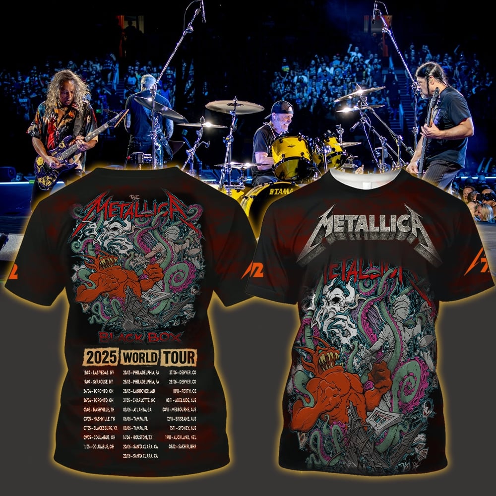 metallica x squindo explosive black box eruption inspired all over print shirt 2025 squindo art m72 world tour 2025