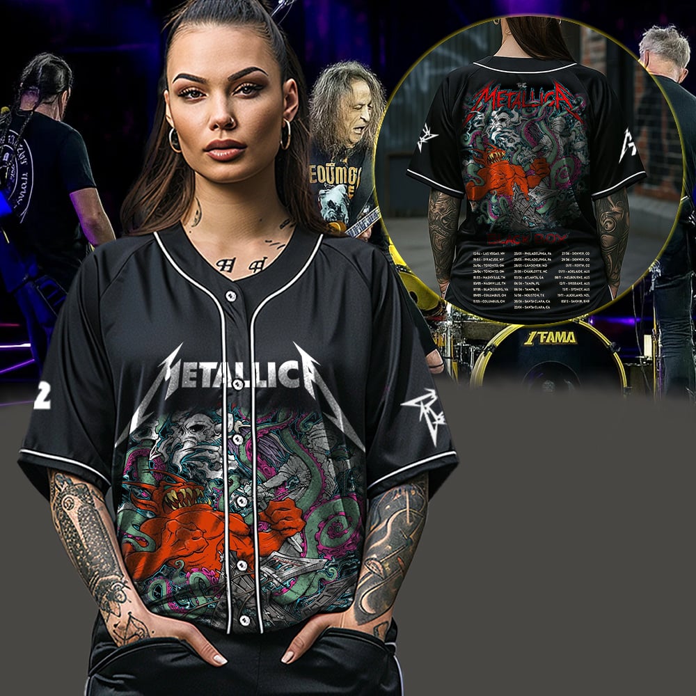 metallica x squindo explosive black box eruption inspired baseball jersey 2025 squindo art m72 world tour 2025 3
