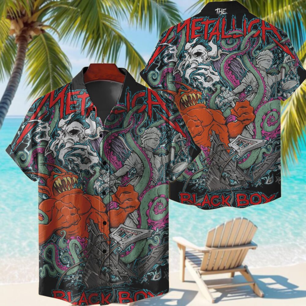 metallica x squindo explosive black box eruption inspired hawaiian shirt 2025 squindo art m72 world tour 2025 1