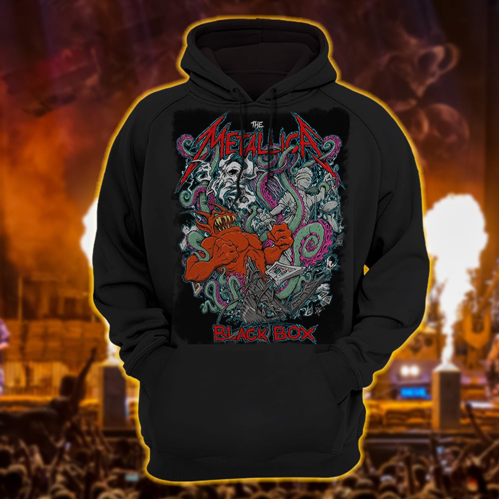 metallica x squindo explosive black box eruption inspired hoodie 2025 squindo art m72 world tour 2025