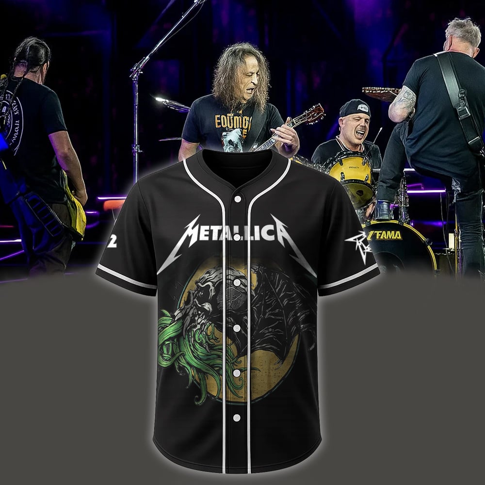 metallica m72 world tour australia baseball jersey 2025 limited edition tour art m72 world tour 2025 1